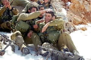 CC BY-NC, Israel Defense Forces, Flickr Israeli paratroopers on Mt. Hermon enjoying the season's first snowfall